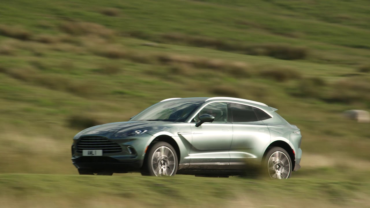Luxury cars: New Aston Martin DBX: On road Stirling Green 4K mp4
