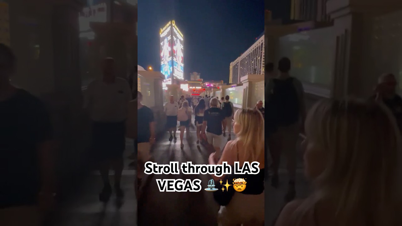 INSANE Vegas Foot Traffic Caught on Camera! 😱 Tourists Take Over!