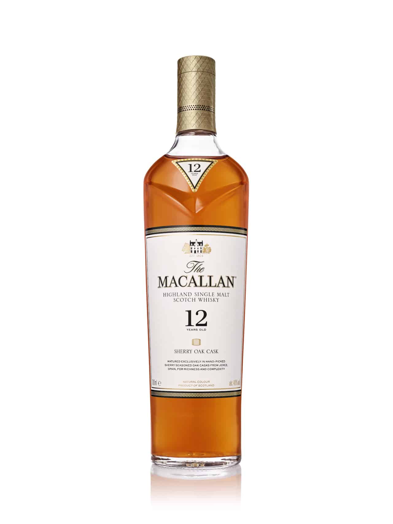 Bottle shot of new Macallan Sherry Oak whisky