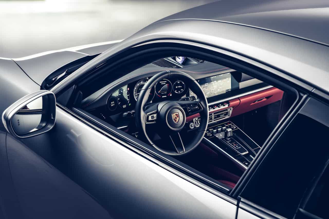 2020 Porsche 911 Turbo look at interior driver's side through window