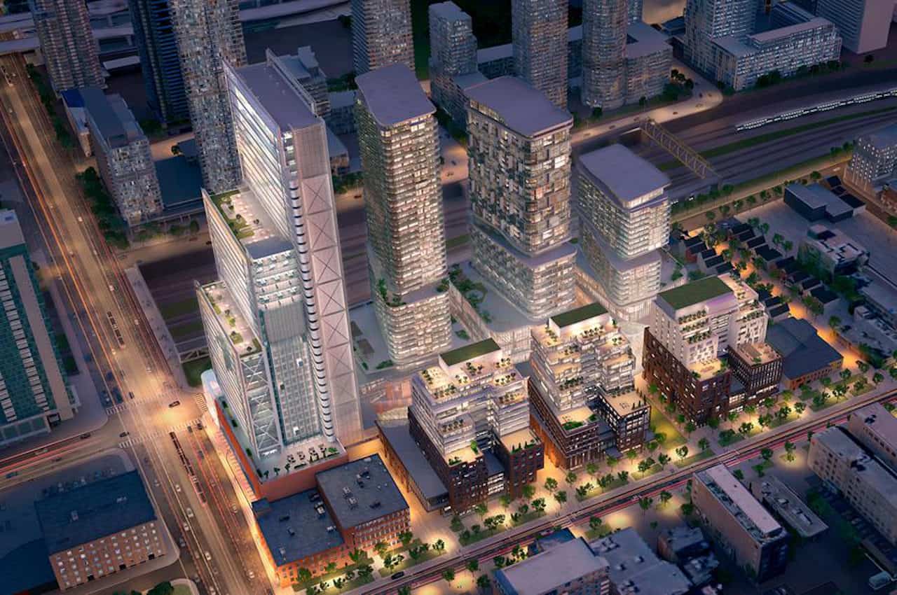 Rendering of The Well master-plan project in downtown Toronto