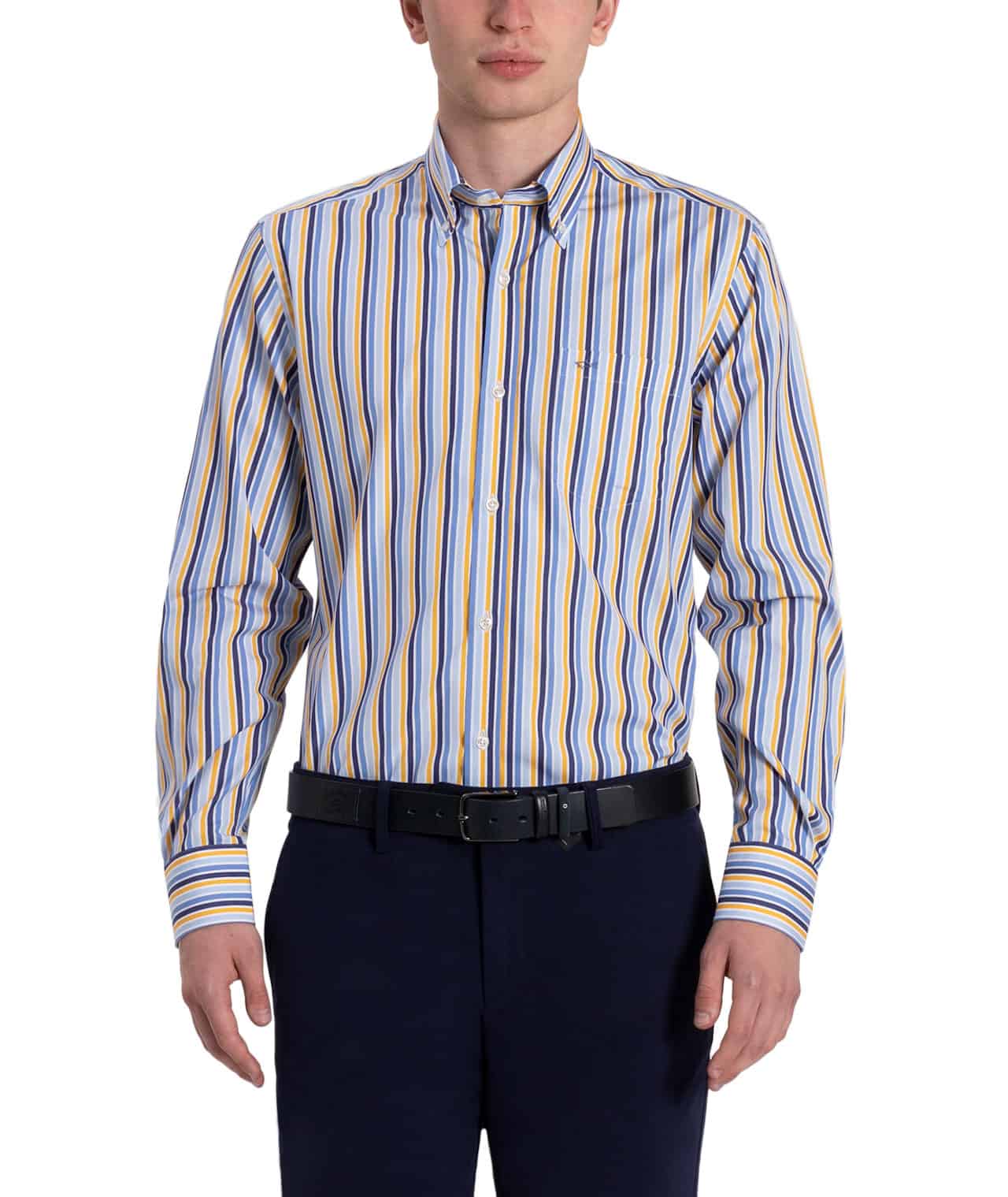 Male model men's striped shirt Paul Shark