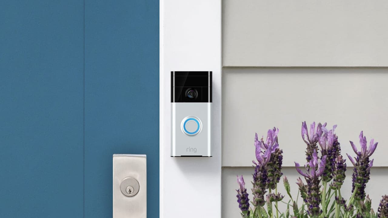 Ring Video Doorbell Lifestyle Doorbell One Satinnickel Door Blue 2A.psd Cropped