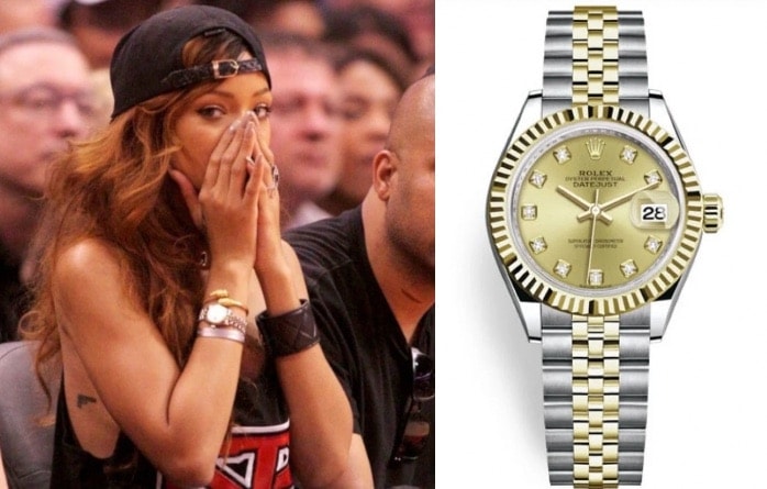 Rihanna_Rolex Date Just Champagne Dial 2