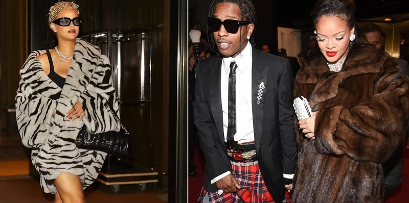 Rhianna-Fuax-Fur Rihanna'S Faux Fur Coats