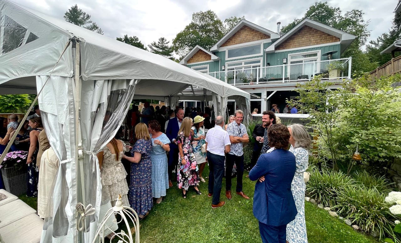 outdoor wedding, Collingwood, reception