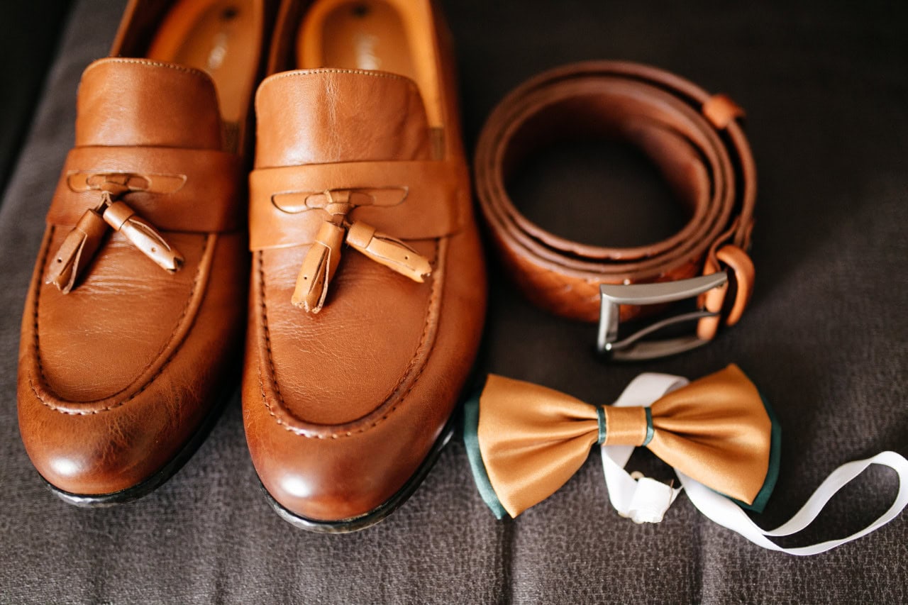 Close up of modern man accessories