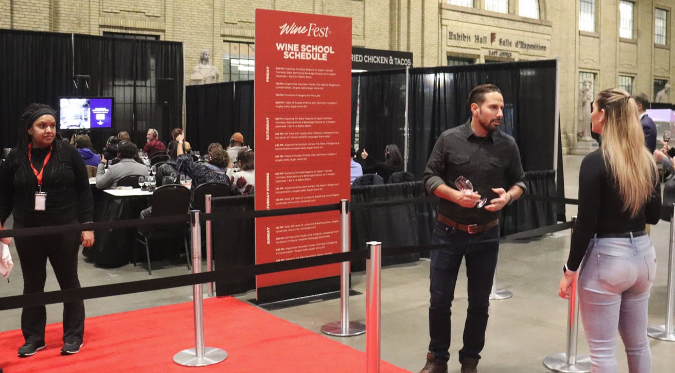 Wine School Entrance At Holiday Winefest